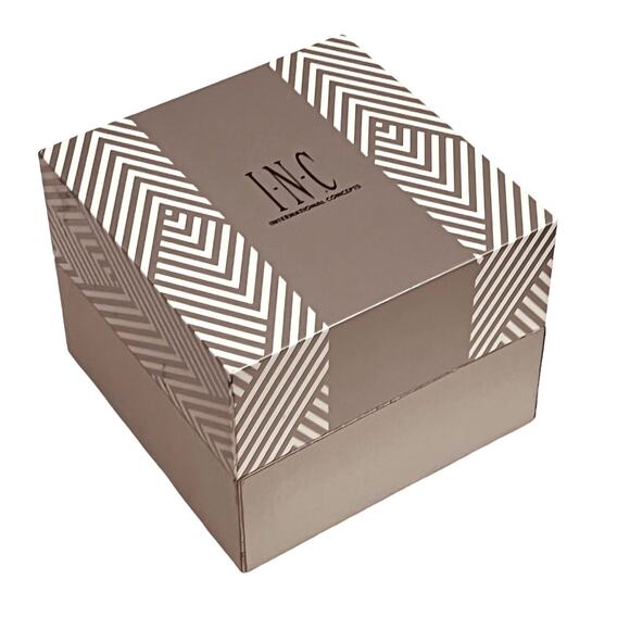 NEW INC Womens Cinnamon Faux-Leather WATCH 35mm & Gold BRACELET Set Macys Boxed - Picture 7 of 7